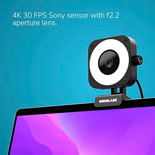 OKIOLABS OKIOCAM X1 書画カメラ 800万画素 4KWEBカメラ LEDライト搭載 マイク内蔵 対面授業/オンライン授業/遠隔 X1 ×