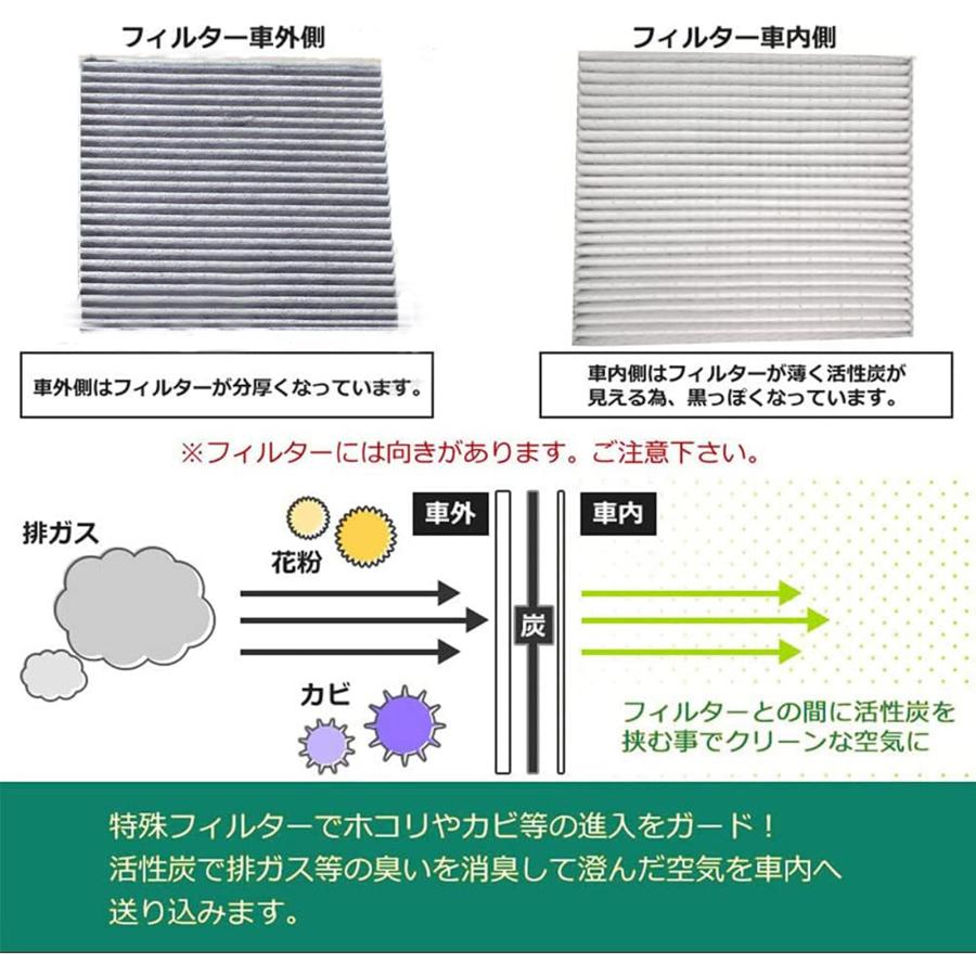 スズキ スペーシア MK32s MK42s ワゴン R MH34s MH44s エアコンフィルター フレア MJ34S MJ44S 活性炭入り |  | 02