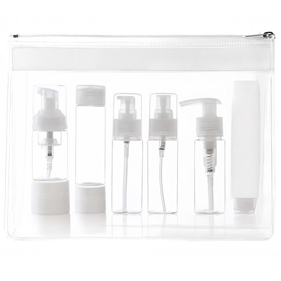 トラベルボトル トラベルセット 8個 小分けボトル 詰め替え容器 旅行用セット トラベルアクセサリー シリコントラベルボトル ポンプボトル スプ | 