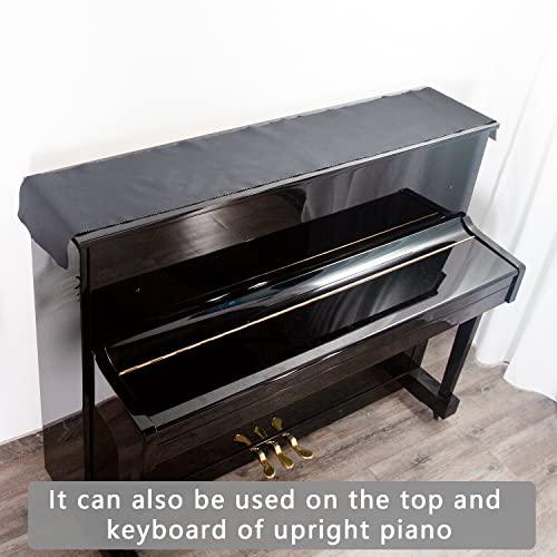 Moosonキーボードピアノカバー、デジタルピアノダストカバー、軽量で豪華でソフトなプレミアム表面、厚みのある電子オルガンカバーキーボードアップ |  | 06