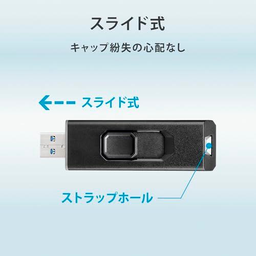 IODATA SSD 外付け 1TB グレー×ブラック 小型 スティック ポータブル