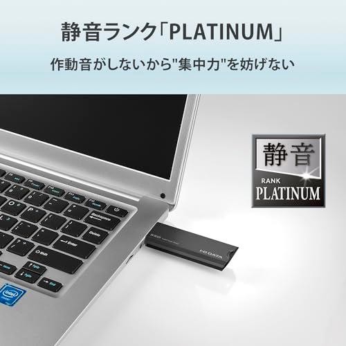 IODATA SSD 外付け 1TB グレー×ブラック 小型 スティック ポータブル