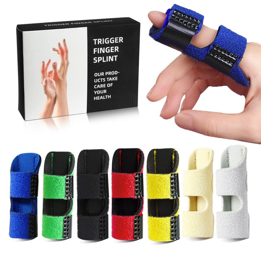 2枚入り 指のサポート指固定 壊れた指を保護するスポーツ傷害、関節炎の痛みを和らげるためのフィンガーナックル固定 指の（左右兼用）調節可能 指 | 