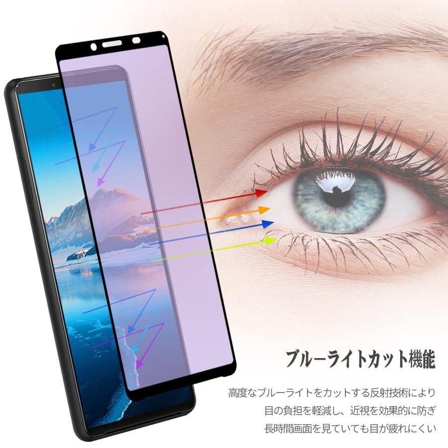 2枚入り Xperia 10 II 用 ガラスフィルム ブルーライトカット 全面保護 SOV43 SO-41Aフィルム エクスペリア10ii 強 |  | 02