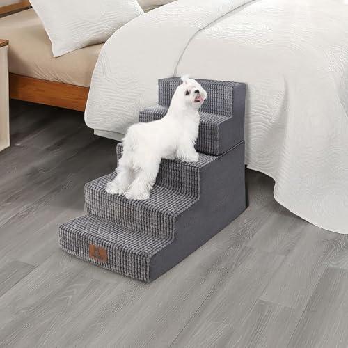 Sytopia 犬 階段 ステップ ペット階段 ドッグステップ 猫 階段 滑り止め付き 安定性 カバー取り外し可能 洗える 小型犬適用 5段グレ | 