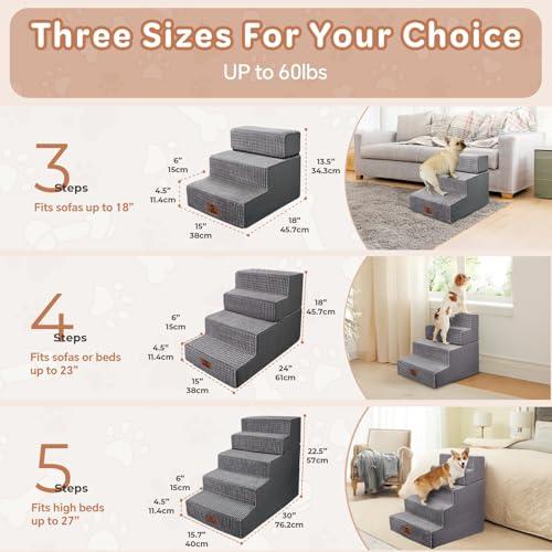 Sytopia 犬 階段 ステップ ペット階段 ドッグステップ 猫 階段 滑り止め付き 安定性 カバー取り外し可能 洗える 小型犬適用 5段グレ |  | 04