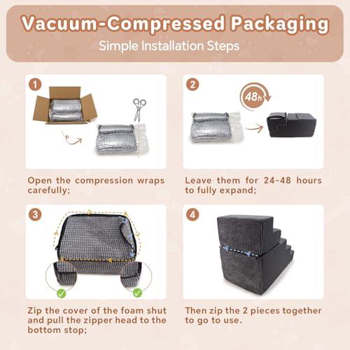 Sytopia 犬 階段 ステップ ペット階段 ドッグステップ 猫 階段 滑り止め付き 安定性 カバー取り外し可能 洗える 小型犬適用 5段グレ |  | 06