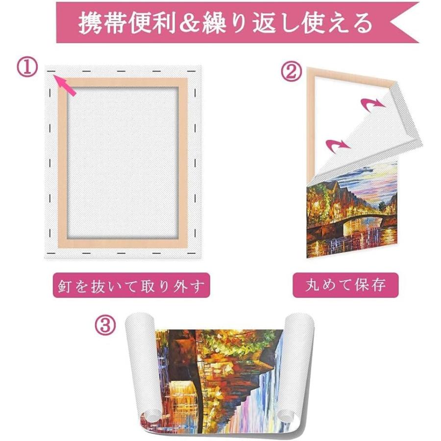 12枚セット 張りキャンバス 長方形 4サイズ各3枚 木枠 油絵
