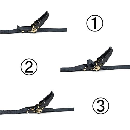 FFOGG ラチェットベルト タイダウンベルト 2m 幅2.5cm 4本セット 荷締めベルト 破断荷重800kg/本 最大使用荷重225kg ラ |  | 05