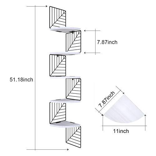 Love-KANKEI コーナーシェルフ ウォールシェルフ コーナー棚 コーナーラック 壁掛け棚 5段 ウォールラック 収納棚 ネジ付き 天然木 |  | 02