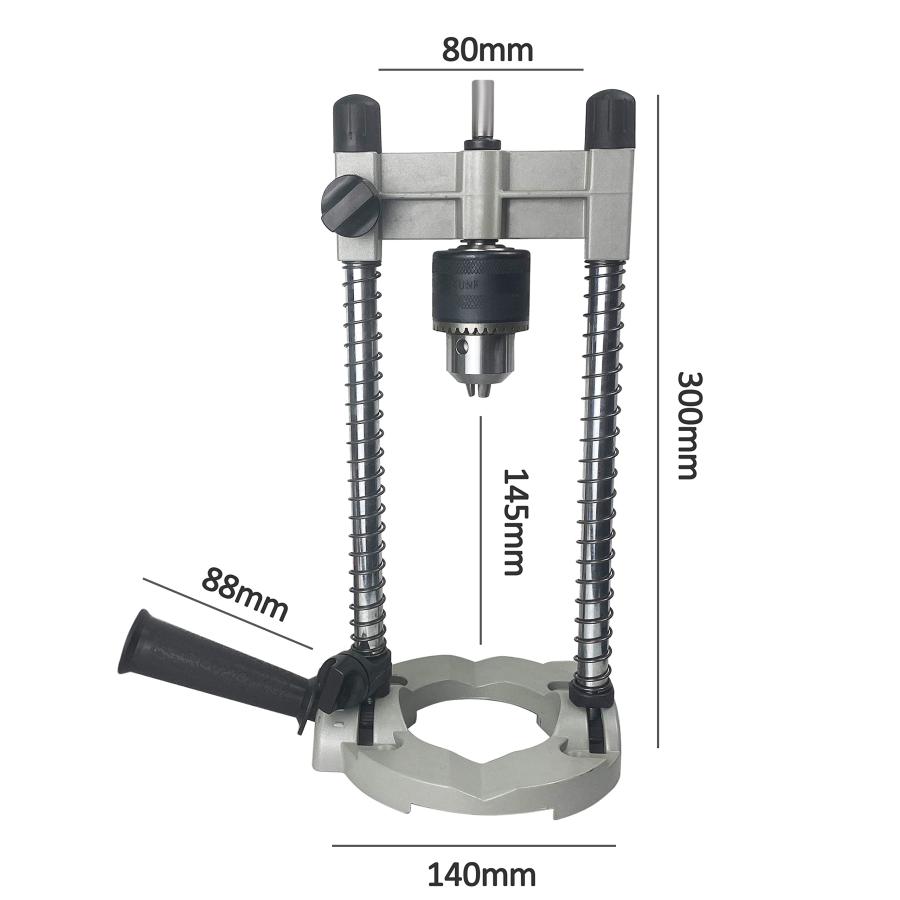 HFSR 垂直ドリルガイド ドリルスタンド 穴あけ 45度調整可 チャック