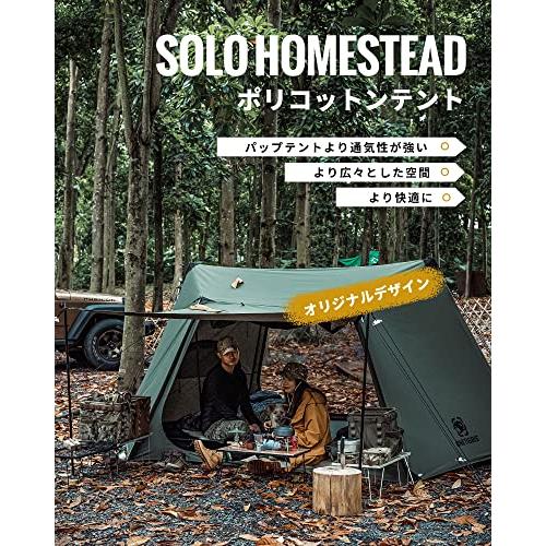 OneTigris SOLO HOMESTEAD テント TCテント パップテント 軍幕 ポリコットン素材 通気 設営簡単 耐 久 ソロテントポ |  | 01