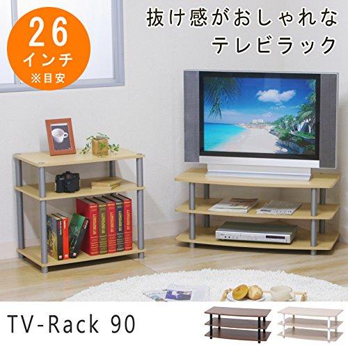 不二貿易 テレビ台 ローボード 32型 幅90×奥行40×高さ40.5cm ブラウン TVラック 工具不要 組立商品 97529 |  | 01