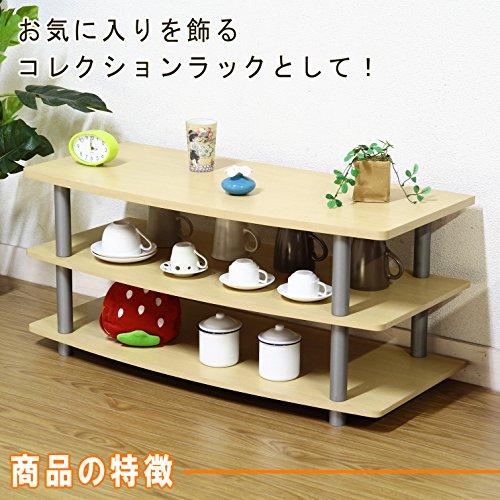 不二貿易 テレビ台 ローボード 32型 幅90×奥行40×高さ40.5cm ブラウン TVラック 工具不要 組立商品 97529 |  | 02