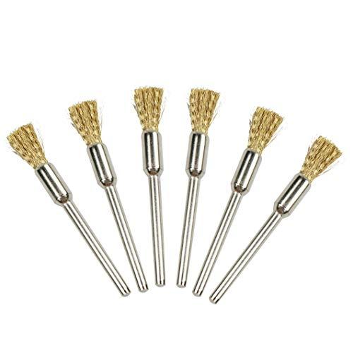 AmoYoung リューター ブラシ 2種類真鍮ワイヤーブラシ＆ 鋼ブラシ 2.35mm軸 22個入り 筆型 研磨ブラシ 研削ブラシ リューター |  | 02