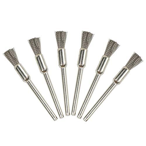 AmoYoung リューター ブラシ 2種類真鍮ワイヤーブラシ＆ 鋼ブラシ 2.35mm軸 22個入り 筆型 研磨ブラシ 研削ブラシ リューター |  | 03