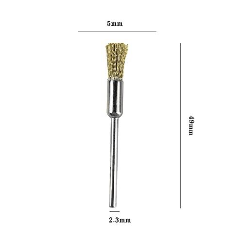 AmoYoung リューター ブラシ 2種類真鍮ワイヤーブラシ＆ 鋼ブラシ 2.35mm軸 22個入り 筆型 研磨ブラシ 研削ブラシ リューター |  | 05