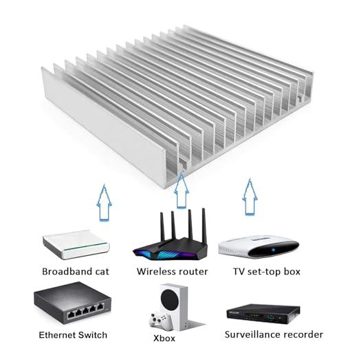 Awxlumvヒートシンク 大型 高コスパ 100mm × 100mm × 18mm 冷却 フィン アルミニウムPCコンピューター回路基板および |  | 05