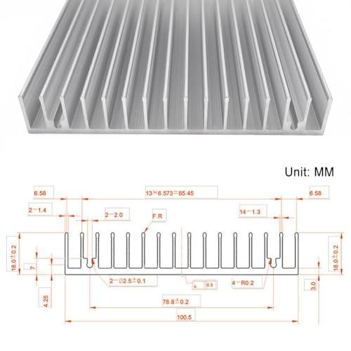 Awxlumvヒートシンク 大型 高コスパ 100mm × 100mm × 18mm 冷却 フィン アルミニウムPCコンピューター回路基板および |  | 06