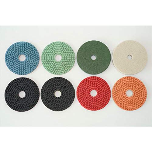 大理石用ダイヤモンド研磨パッド 125mm 8枚#100 #200 #400 #800 # 1500 # 3000 #6000 #10000 C |  | 01