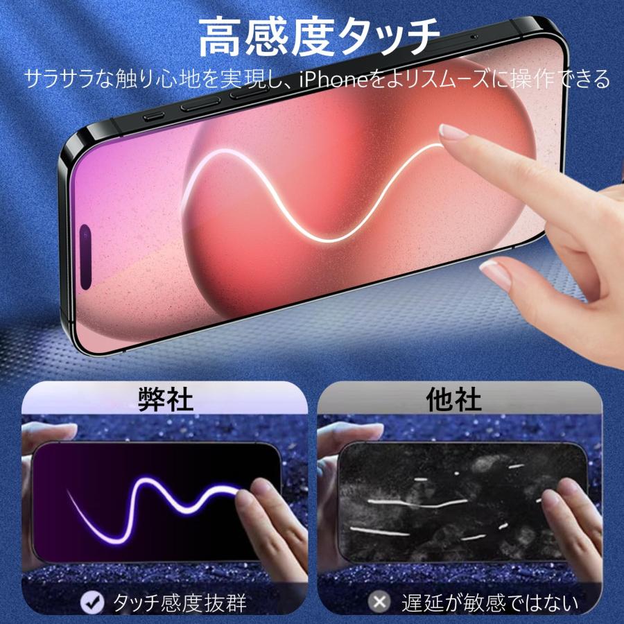 ブルーライトカットiPhone15 ガラスフィルム ブルーライト 2枚 + iPhone15 カメラフィルム 2枚 アイフォン 15 強化ガラス |  | 03
