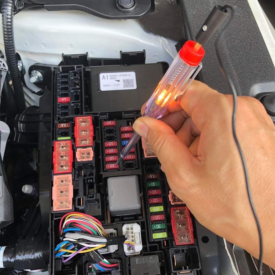 PORAXY 配線通し 検電テスター 6V〜24V仕様 配線通し1.2m 自動車整備用工具 通電確認 配線ガイド ２点セット取扱説明書付き点火装 |  | 04