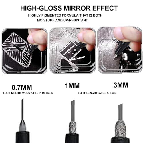 銀メッキ 補修ペン シルバー メッキ塗料 塗るだけでメッキ 3種類のペン先（1.0mm/3.0mm/0.7mm） 強い光沢感 メタリック 防水 |  | 02