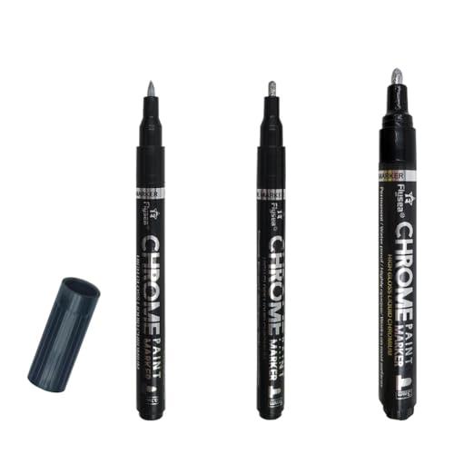 銀メッキ 補修ペン シルバー メッキ塗料 塗るだけでメッキ 3種類のペン先（1.0mm/3.0mm/0.7mm） 強い光沢感 メタリック 防水 |  | 08