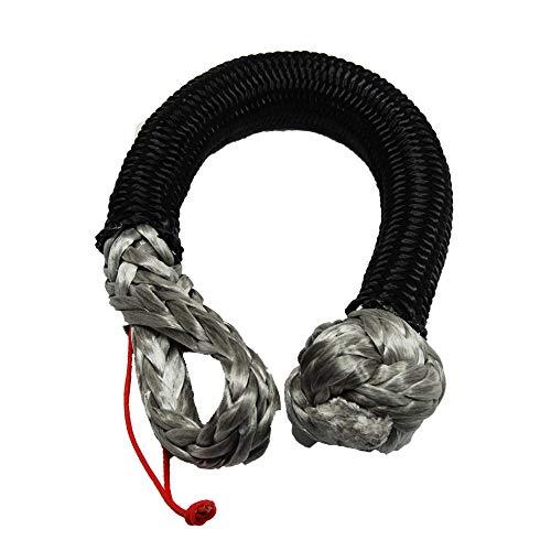 Ymiss ダイニーマ素材でグレー色のソフトシャックル、黒色カバー付き、オフロード車・ATV・UTV・ジープ車のキャプスタンに対応可能11mmx |  | 01