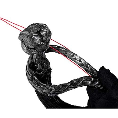 Ymiss ダイニーマ素材でグレー色のソフトシャックル、黒色カバー付き、オフロード車・ATV・UTV・ジープ車のキャプスタンに対応可能11mmx |  | 02