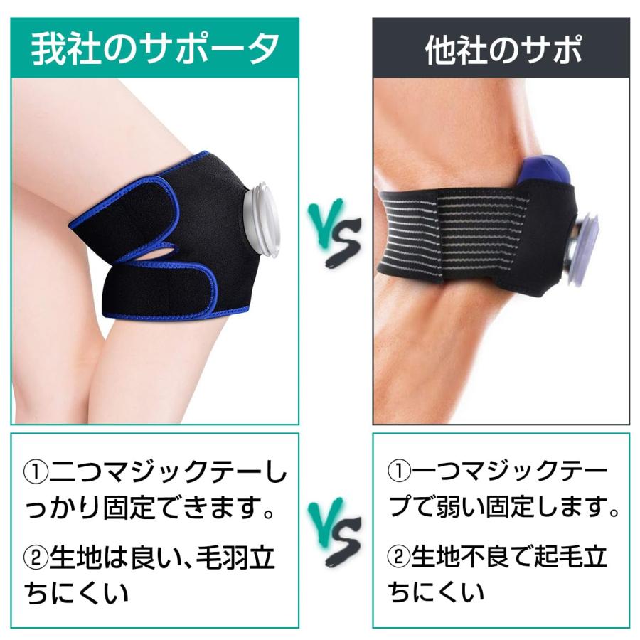 アイシングサポーター スポーツ用 膝用 膝 固定用サポーター 氷嚢 アイスバッグ 冷温両用 アイシングバッグ アイシング用品 日常生活 アイシン |  | 08