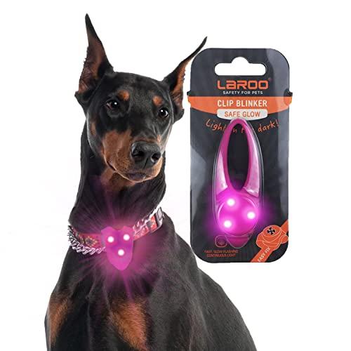 LaRoo ペンダントライト 安全補助グッズシリコン素材/軽い/生活防水設計/3種類の光るモード/電池交換可能/夜間散歩用 ローズレッド | 