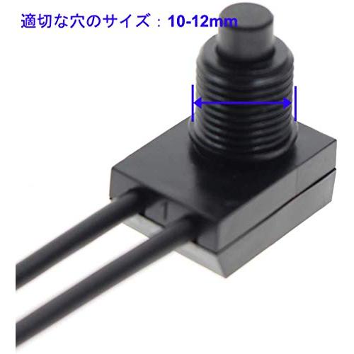 Kiligen 5個 0~250V/3 Amp 防水プッシュボタンスイッチ オン/オフスイッチライトワイヤー プッシュボタンにとってオートバイ/ |  | 02