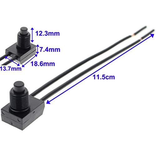 Kiligen 5個 0~250V/3 Amp 防水プッシュボタンスイッチ オン/オフスイッチライトワイヤー プッシュボタンにとってオートバイ/ |  | 03