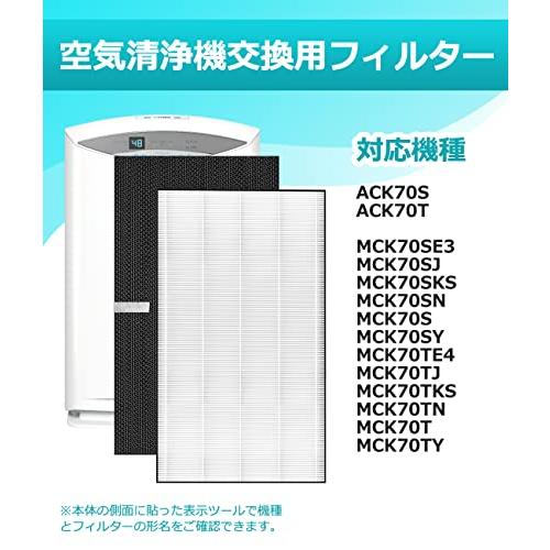 【互換品】 ダイキン 用 KAFP078A4 集塵フィルター HEPAフィルター 2074191 / 2335865 脱臭フィルター 空気清浄機用交換 |  | 01