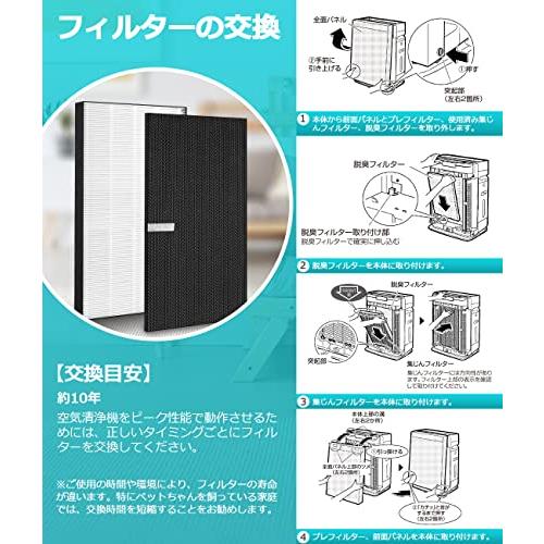 【互換品】 ダイキン 用 KAFP078A4 集塵フィルター HEPAフィルター 2074191 / 2335865 脱臭フィルター 空気清浄機用交換 |  | 04