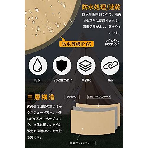Keepjoy タープ連結 タープアダプター トンガリハット ワンポールテント タープ 接続用 三層構造 撥水加工 T/Cポリコットン カラビナ |  | 02