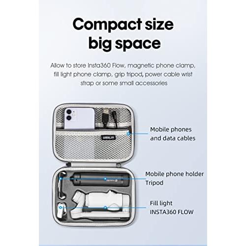 Taoricup Insta360 Flow Pro/Insta360 Flow 対応 ケース 防水 収納バッグ PU キャリングケース Ins |  | 03