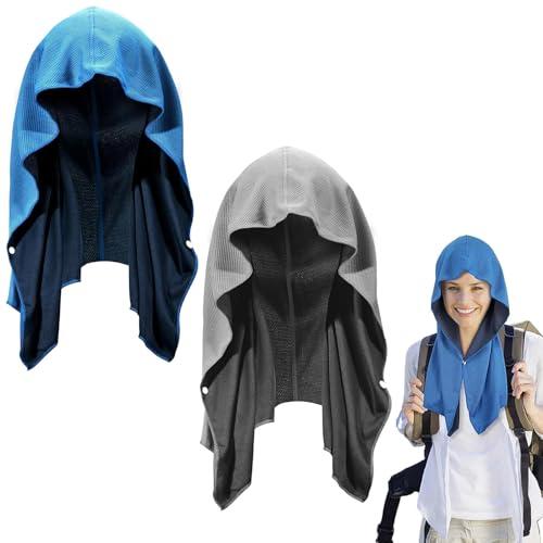 Liroyal 冷感タオル 冷却タオル 2枚セット 冷感バンダナ クールタオル 快適な涼しさ 速乾タオル 軽量 吸汗 冷感持続 UVカット 熱中 | 