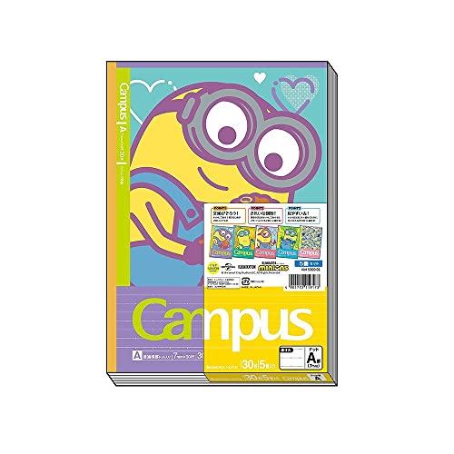 ショウワノート ミニオンズ キャンパスノート ドット入り罫線 A罫 5冊パック 414520001 | 