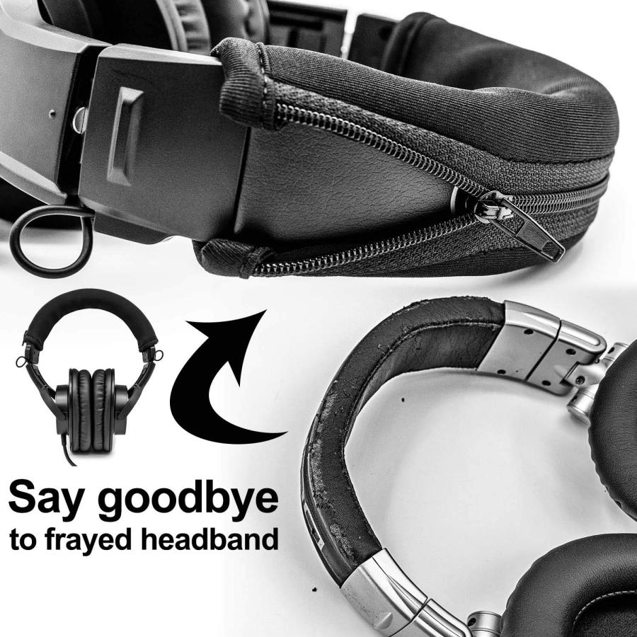 LTYIVABHTTW ヘッドバンドカバー ATH M50X、M50、M40X、M40、M30X、M20Xヘッドフォン用 ブラック |  | 02
