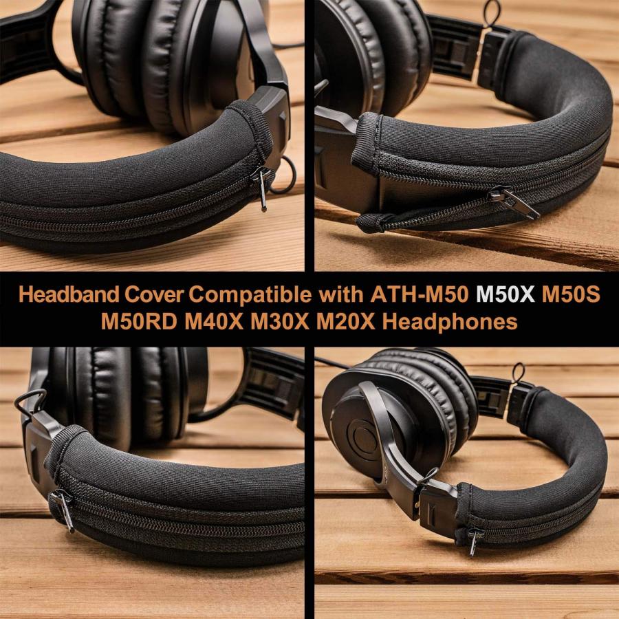 LTYIVABHTTW ヘッドバンドカバー ATH M50X、M50、M40X、M40、M30X、M20Xヘッドフォン用 ブラック |  | 05