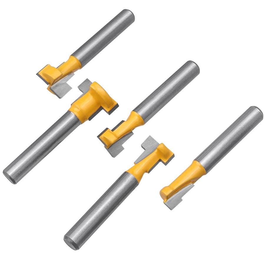 Bestgleキーホールビット6.35mm軸超硬刃トリマービットT型ほぞカッター超硬刃ルータービットtスロットビット カッタールータービット超硬 |  | 02