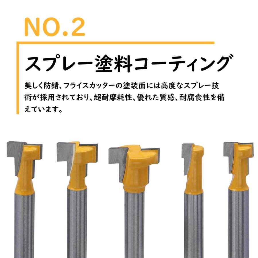 Bestgleキーホールビット6.35mm軸超硬刃トリマービットT型ほぞカッター超硬刃ルータービットtスロットビット カッタールータービット超硬 |  | 04