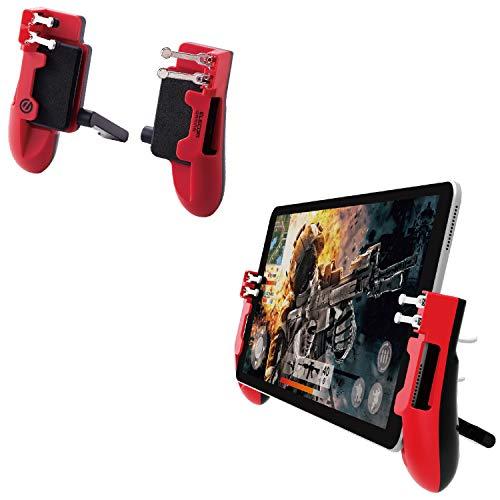 エレコム 荒野行動 PUBG タブレット用ゲーム用 グリップ 4ボタン 厚み5.5~7.5mm対応 レッド P-GMGT4B01RD |  | 08