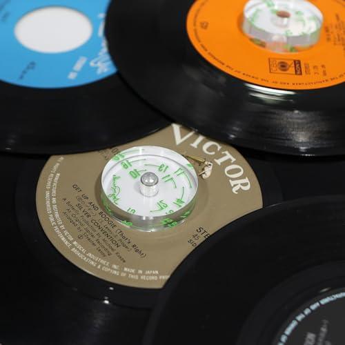 レコードアダプター 7インチ EP用 レコードプレーヤー アクセサリ 45回転 アダプター ビッグホールレコード用 透明アクリル素材 距離校正 |  | 03