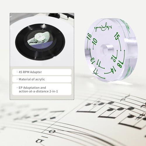 レコードアダプター 7インチ EP用 レコードプレーヤー アクセサリ 45回転 アダプター ビッグホールレコード用 透明アクリル素材 距離校正 |  | 04