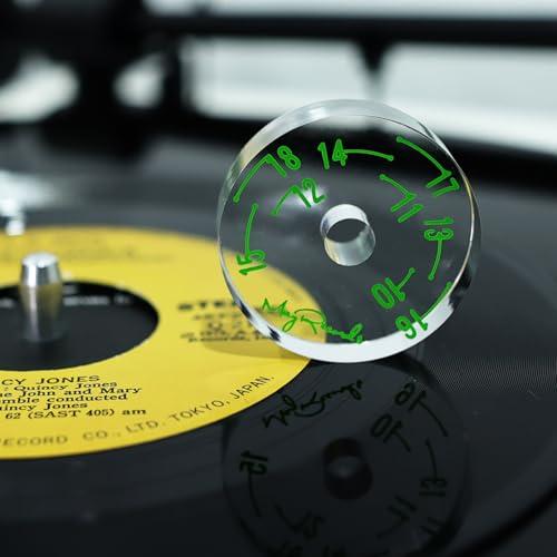 レコードアダプター 7インチ EP用 レコードプレーヤー アクセサリ 45回転 アダプター ビッグホールレコード用 透明アクリル素材 距離校正 |  | 05