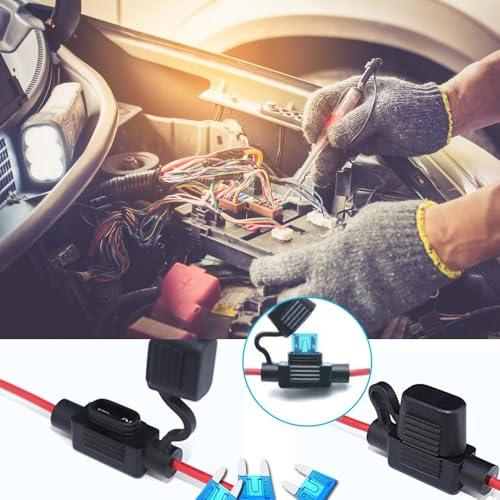 ヒューズホルダー 16AWG 10個 ヒューズボックス ヒューズクリップ 平型 防水タイプ 防塵 30個ブレードヒューズ 1個ヒューズ抜きクリッ |  | 06