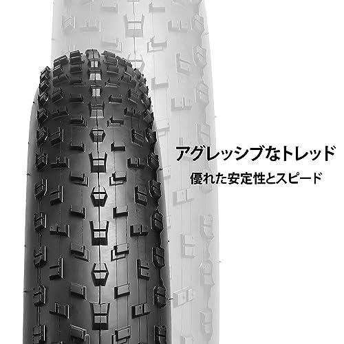 MOHEGIA 2本セット ファットタイヤ: 20x4.0インチ 組み合わせセット - 折り畳み式交換用 MTB自転車タイヤ、チューブ、タイヤレ |  | 05